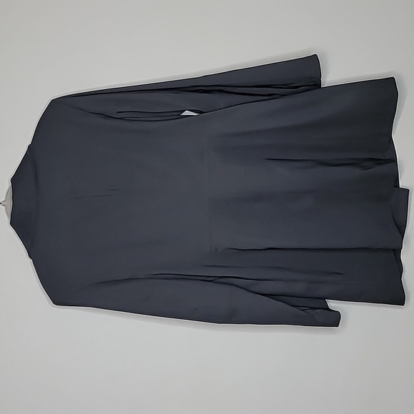 Braetan size large double breasted buttons long black jacket with pockets - Picture 3 of 7